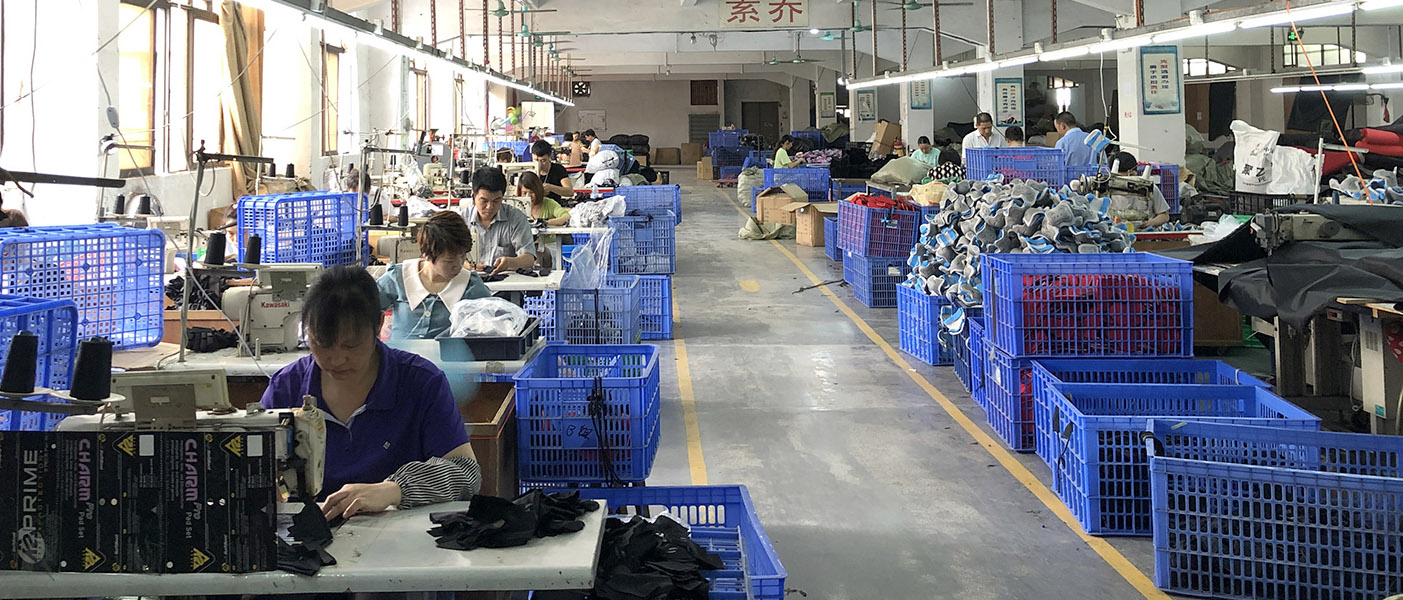 Sewing processing area,The protective gears of skate,hockey etc. are sewn here.protective gears of skate,hockey Supplier,Factory,Manufacturers in China